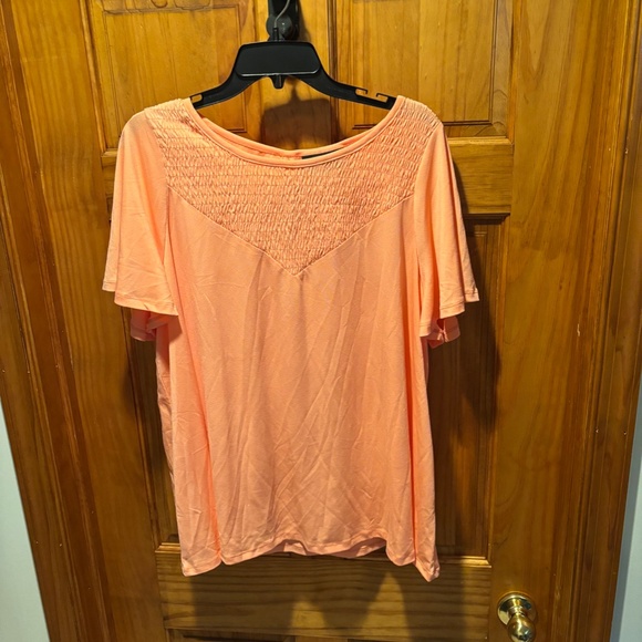 Lane Bryant Swing Flutter Sleeve Top in Orange size 18/20 NWT - Picture 2 of 6